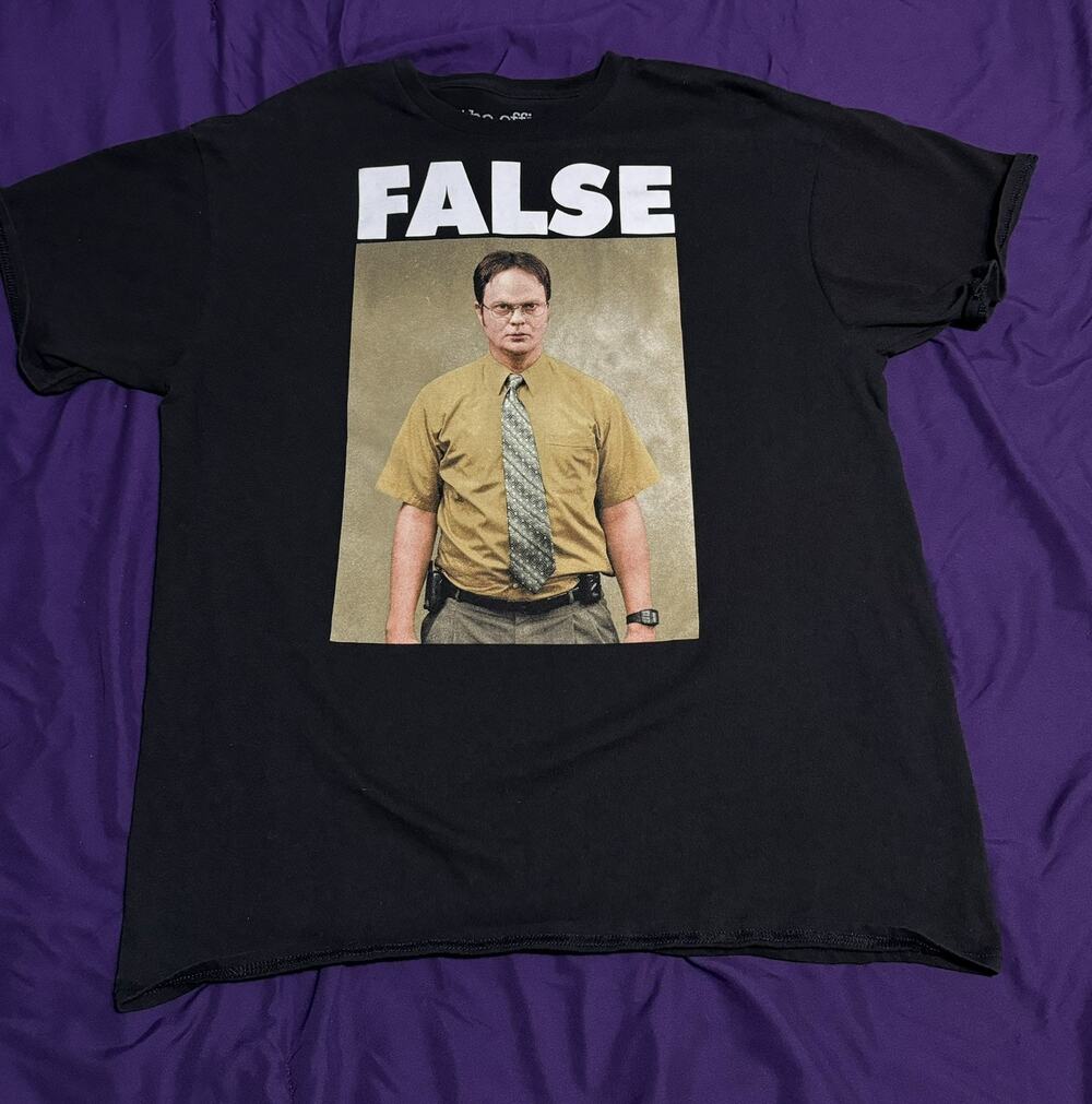 The Office Dwight Schrute False T-shirt large funny tv show